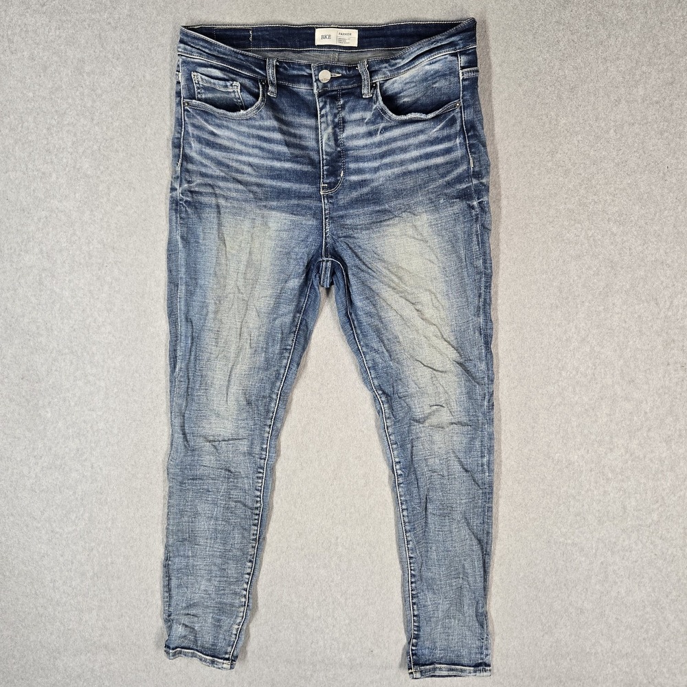 BKE Women Jeans 30 Blue Denim PARKER Ankle Skinny Slim 28" Inseam Stretch